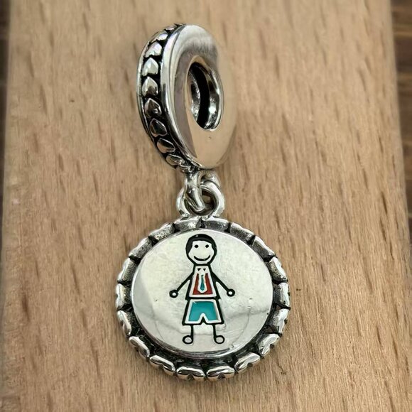 Pandora Dad Exclusive Dangle Charm Love Dad Gift Pendant, S925 Silver Bracelets - Picture 1 of 4